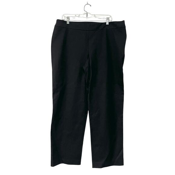 NWT CHICO'S Black Ultimate Fit Getaway  Pants Side Zip Slimming Sz XL (3) Short - Picture 1 of 9
